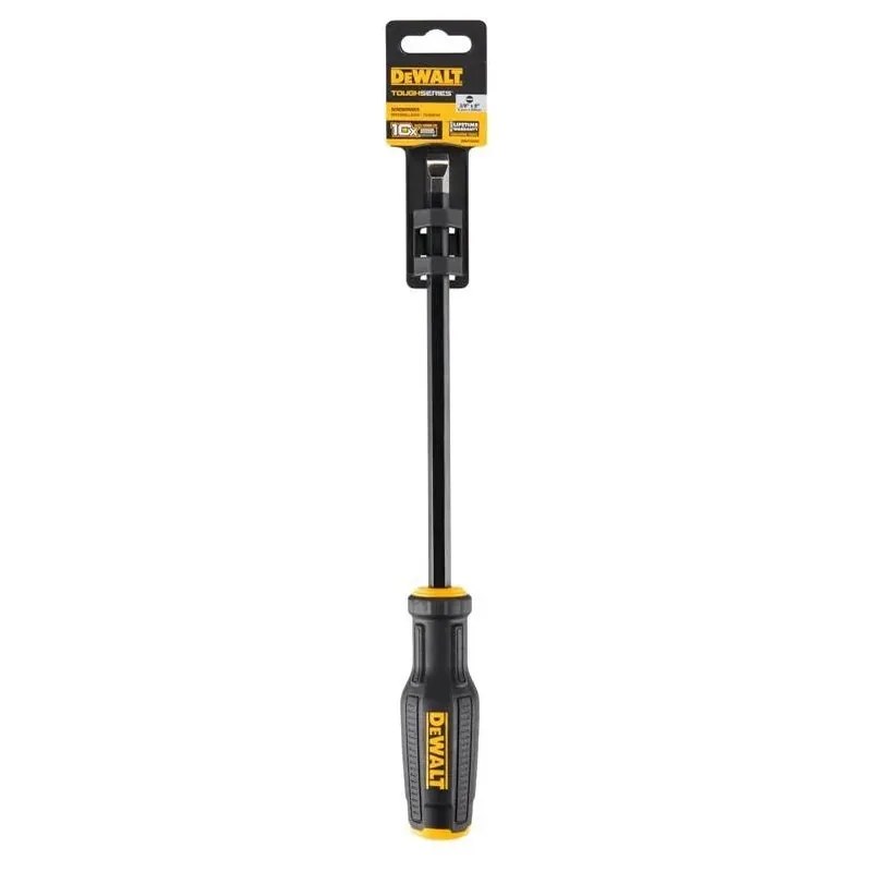DeWalt ToughSeries 3/8‑in Slot Screwdriver – 8‑in Chrome‑Plated Steel