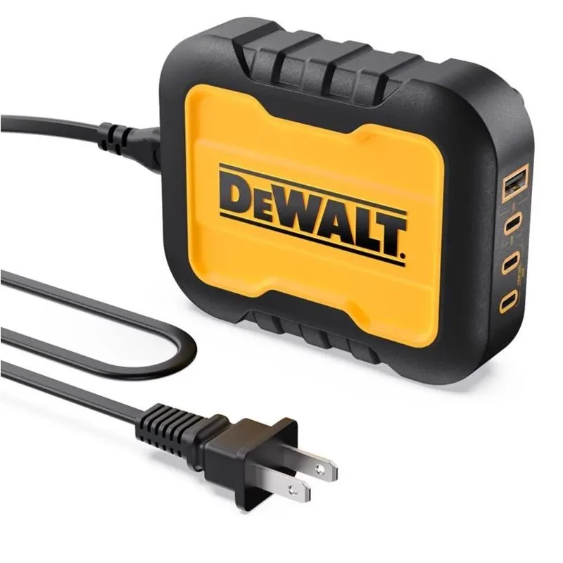 DEWALT 4‑Port Power Delivery USB Charger With 6‑ft Smart Cord – 120V