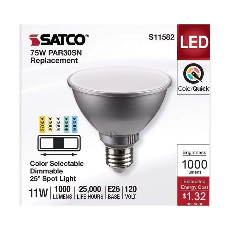 Satco PAR30SN E26 (Medium) LED Bulb Tunable White/Color Changing 75 Watt Equivalence 1 Pk