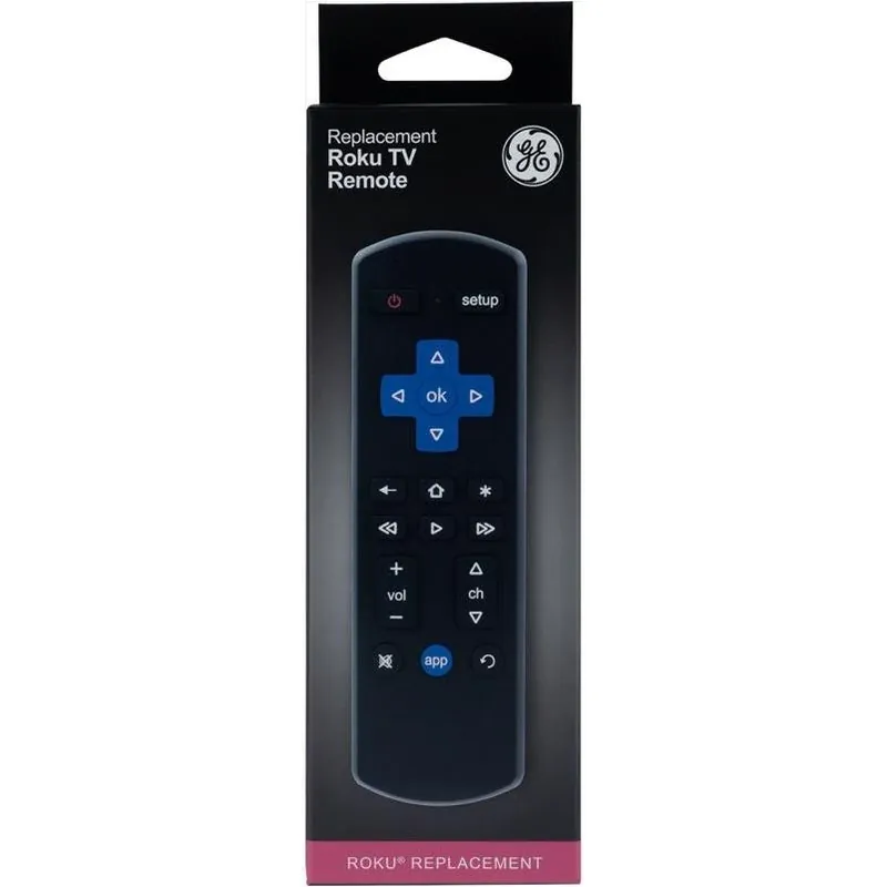 GE TCL Roku Programmable Remote – Ready-to-Use With Batteries