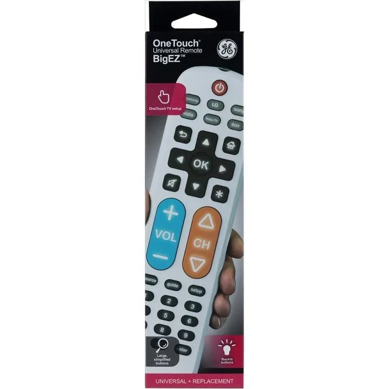 GE Big‑Button Programmable Universal Remote – Simple Control For One Device