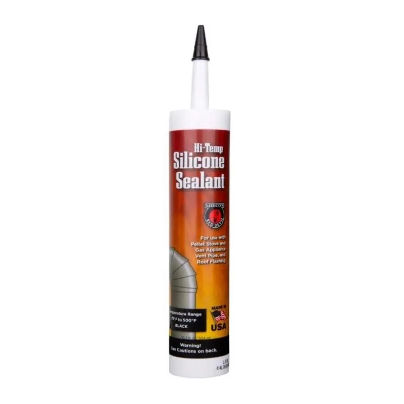 MEECO‘S RED DEVIL Premium High‑Temperature Silicone Sealant – Black, 10 oz Tube