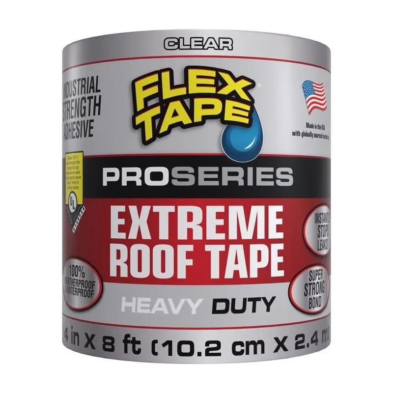 Flex Tape Pro Series 4" X 8 Ft Clear Waterproof Repair Tape – Heavy‑Duty Rubber Seal