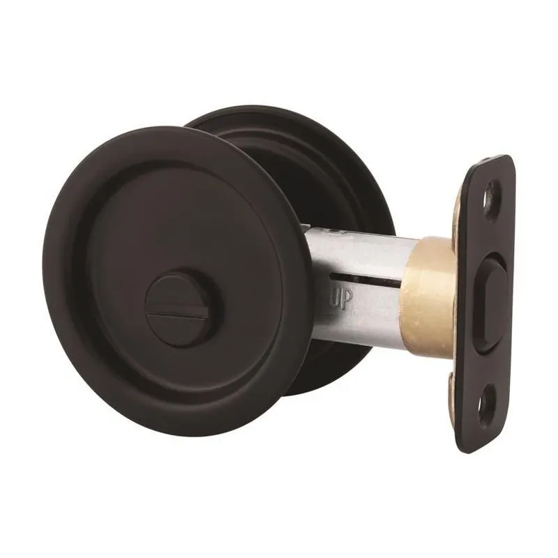 National Hardware Matte Black Zinc Pocket Door Latch – Interior Sliding Door Hardware (1‑Pack)