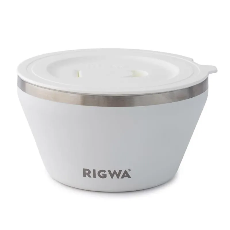 Rigwa Life 40‑oz Snowbird Stainless Steel Bowl Set – Round, Dishwasher‑Safe