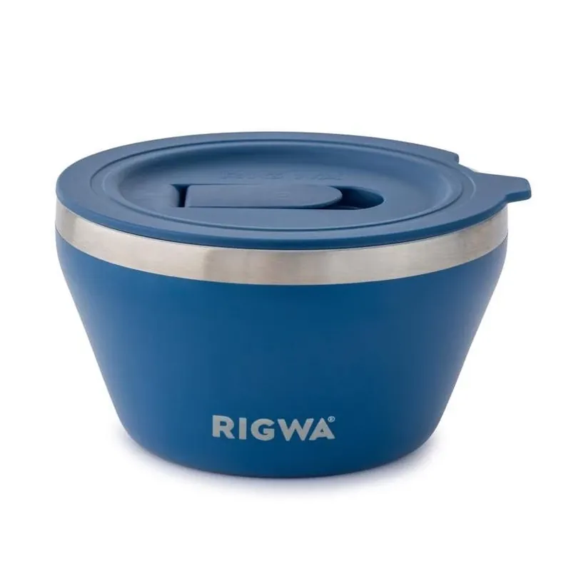 Rigwa Life 20‑oz Navy Stainless Steel Bowl Set With Lid – Freezer‑Safe & Dishwasher‑Safe