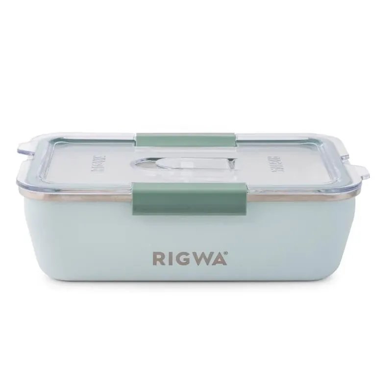Rigwa Life 46 oz Sage Stainless Steel Bento Box – Eco‑Friendly Meal Prep Kit