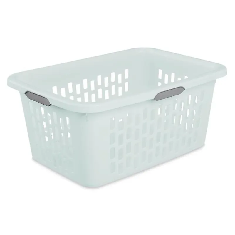 Sterilite Mint Plastic Laundry Hamper – Stylish Two‑Compartment Storage Bin