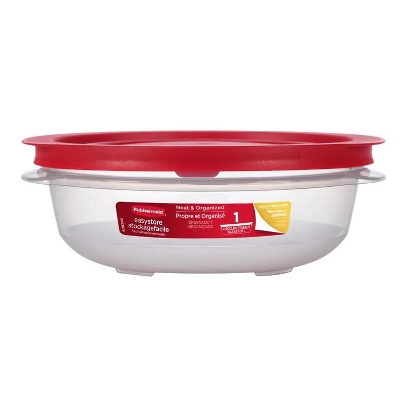 Rubbermaid Easy Store Clear 4.5‑Cup Food Storage Jar With Lid