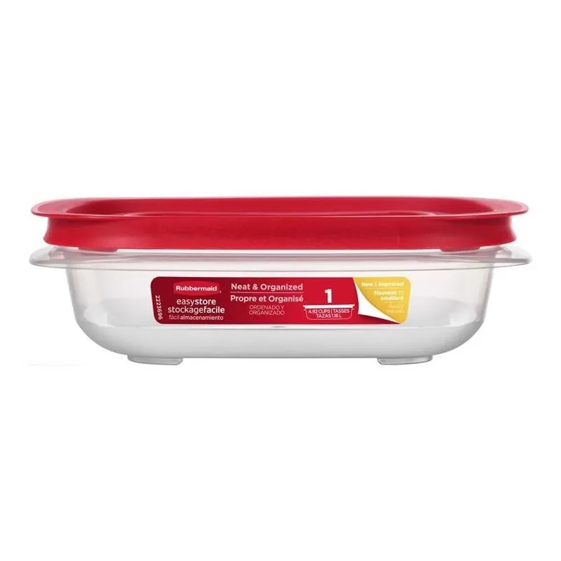 Rubbermaid Easy Store 4.92‑Cup Clear Square Food Storage Container With Lid