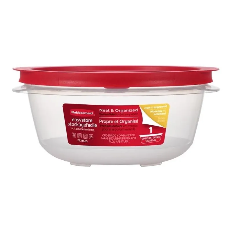 Rubbermaid Easy Store 5.94‑Cup Clear Food Storage Container With Lid – BPA‑Free