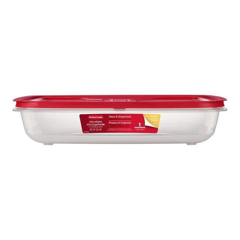 Rubbermaid Easy Store 28.8‑Cup Clear Rectangular Food Container With Lid – BPA‑Free, Microwave & Freezer Safe