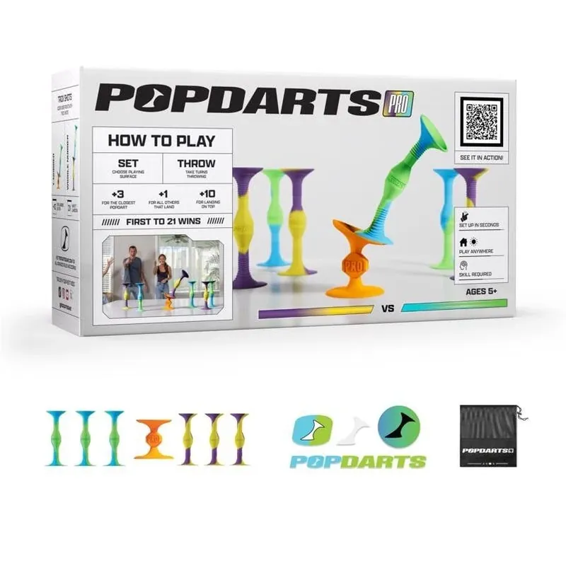 PopDarts Bleen & Yurple Colorful Kids Dart Set – Safe Foam Darts For Ages 5+