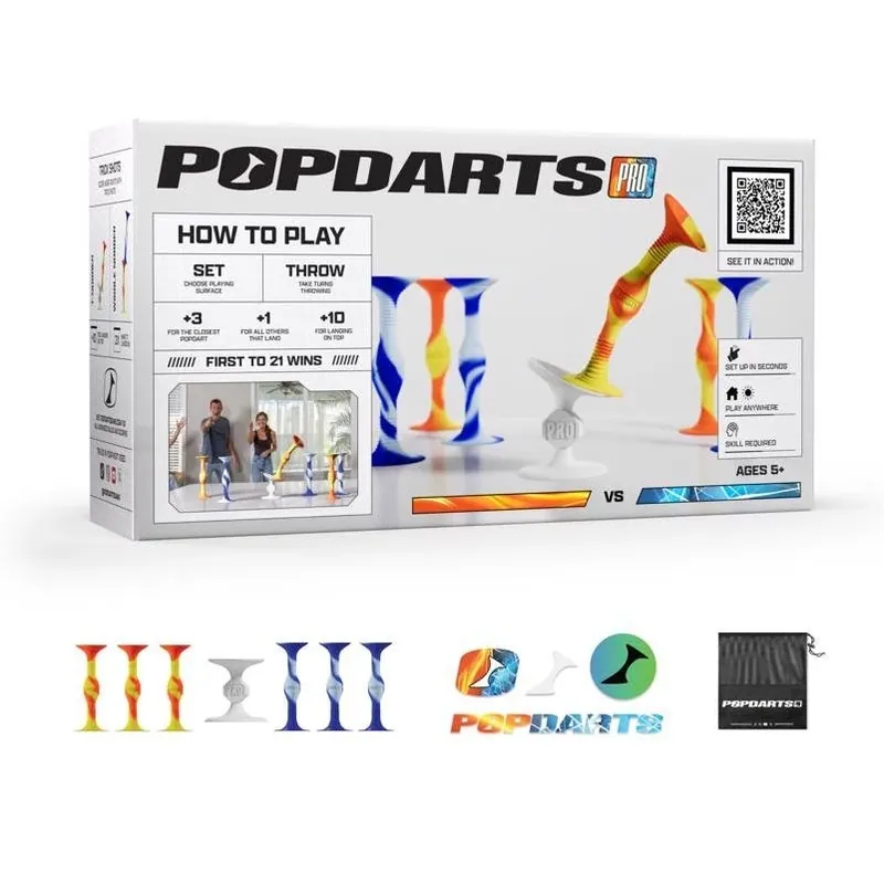 Popdarts Fire & Ice Darts Set – Vibrant Foam Dart Game For Kids 5+