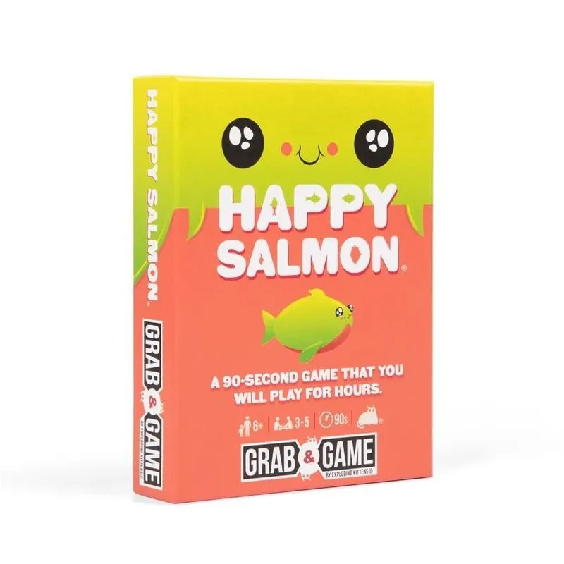 Exploding Kittens Happy Salmon Card Game – Fast Fun For Ages 6+