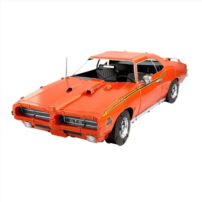 Metal Earth Orange 1969 Pontiac GTO Judge 3D Metal Model Kit – Build A Classic Muscle Car
