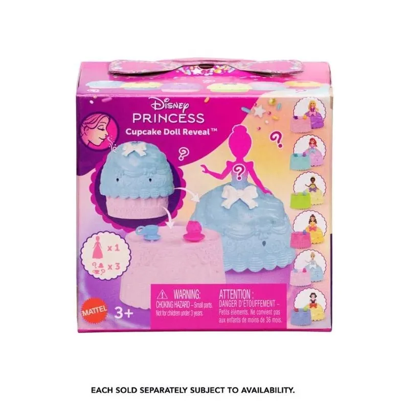 Disney Princess Cupcake Surprise Reveal Toy – Collectible Princess Doll For Kids