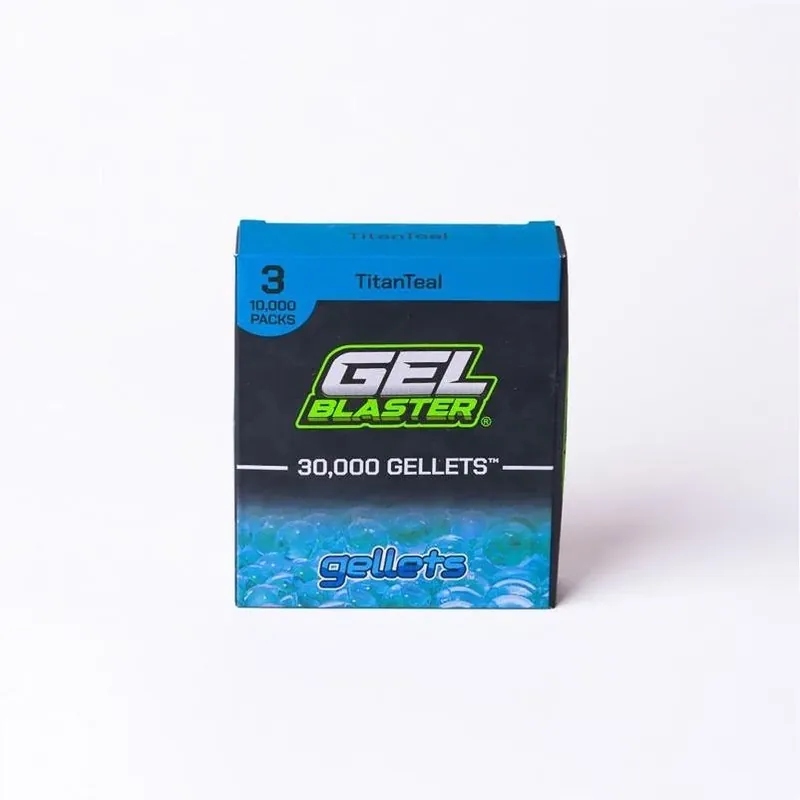 Teal Gellets Water Bead Ammo – 3‑Pack For Gel Blaster