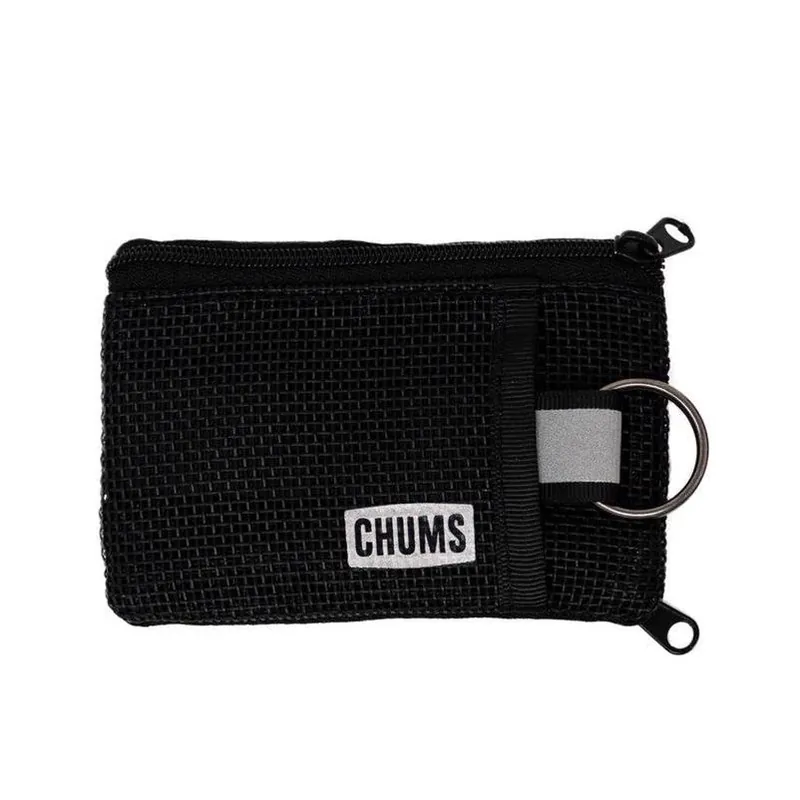 Chums Black Nylon Waterproof Wallet – Slim, Durable Travel Card Organizer