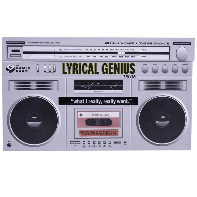 Fizz Lyrical Genius Cassette Trivia Card Game – Music Lyric Quiz For Ages 12+