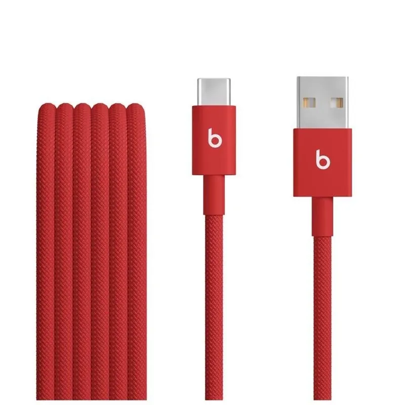 Red 5‑Foot Beats USB‑A To USB‑C High‑Speed Cable