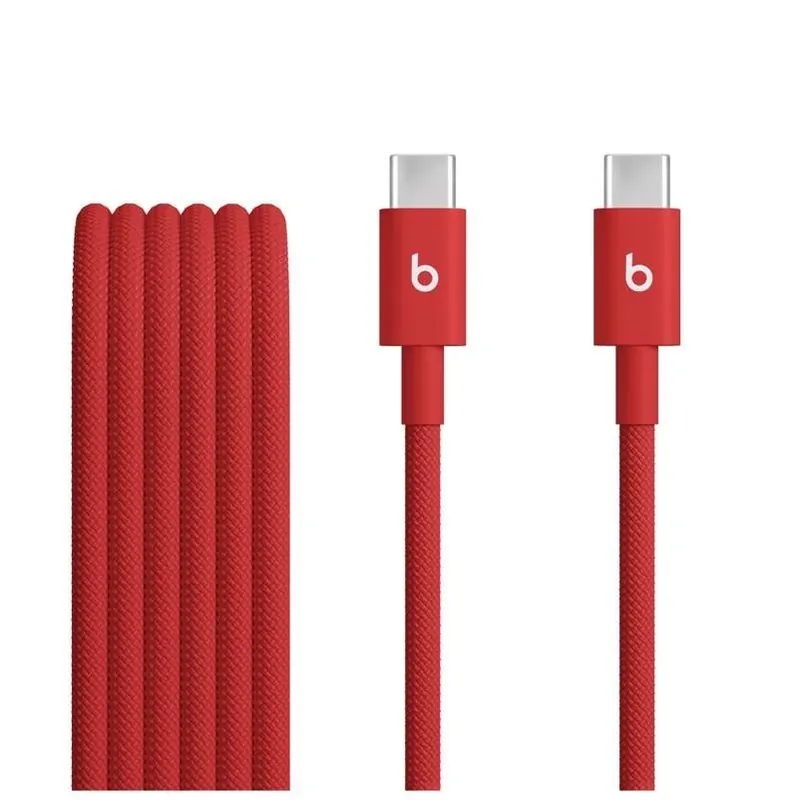 Beats Red Braided USB‑C To USB‑C Fast Charging Cable For Smartphones