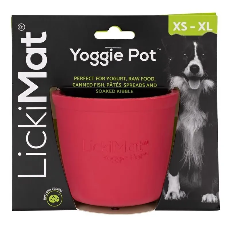 LickiMat Yoggie Pot Pink Rubber Slow Feeder For Dogs