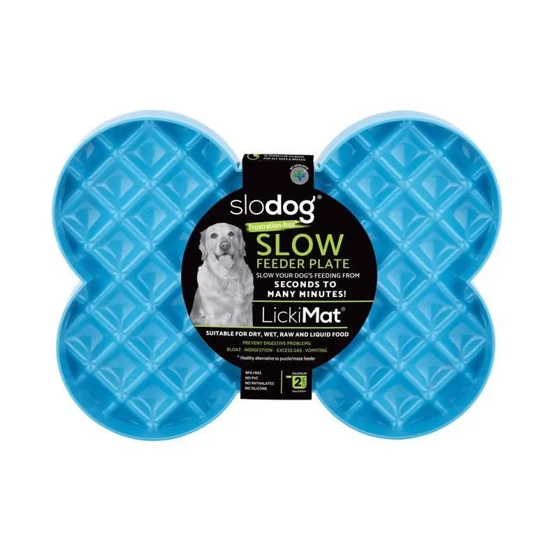 Turquoise Puzzle Slow-Feed Dog Bowl – LickiMat Slodog