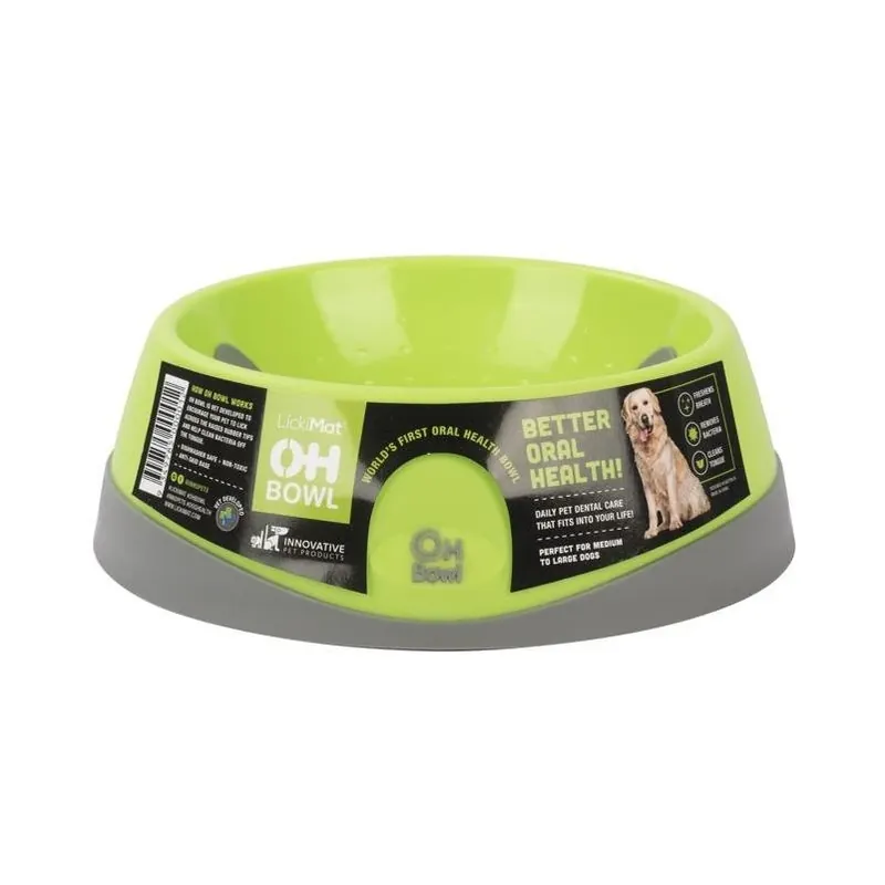 Green Medium LickiMat Dog Bowl – Sturdy Plastic Slow‑Feed Mat