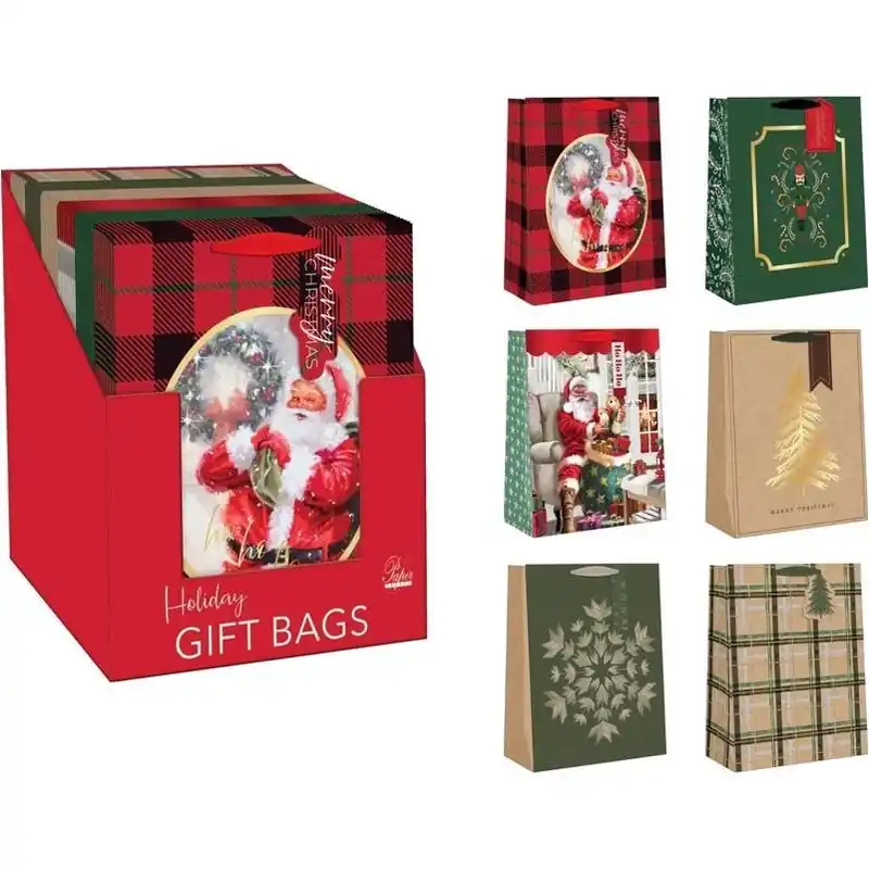 Assorted Holiday Large Treated Paper Gift Bags – Pack Of 1