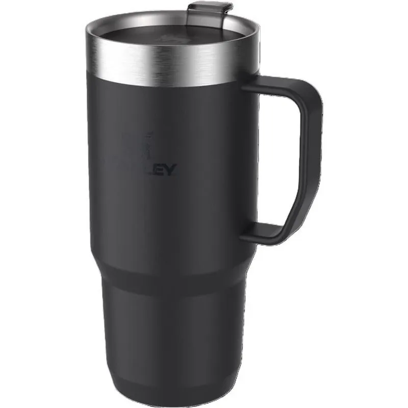 Stanley 16‑oz Black Stainless Steel Everyday Mug – BPA‑Free, Dishwasher Safe
