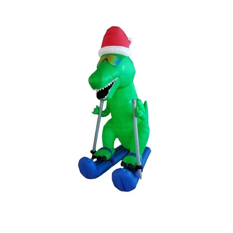 A Holiday Company 7‑Foot LED Ski Rex Inflatable Decoration