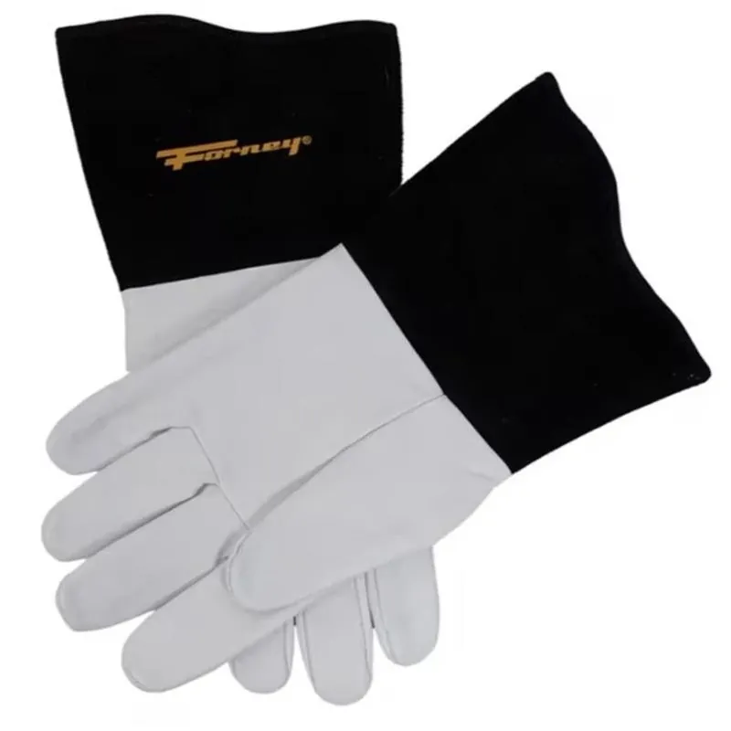 Forney Multi‑Process 15.1‑Inch Insulated Goatskin Welding Gloves – XL, Black