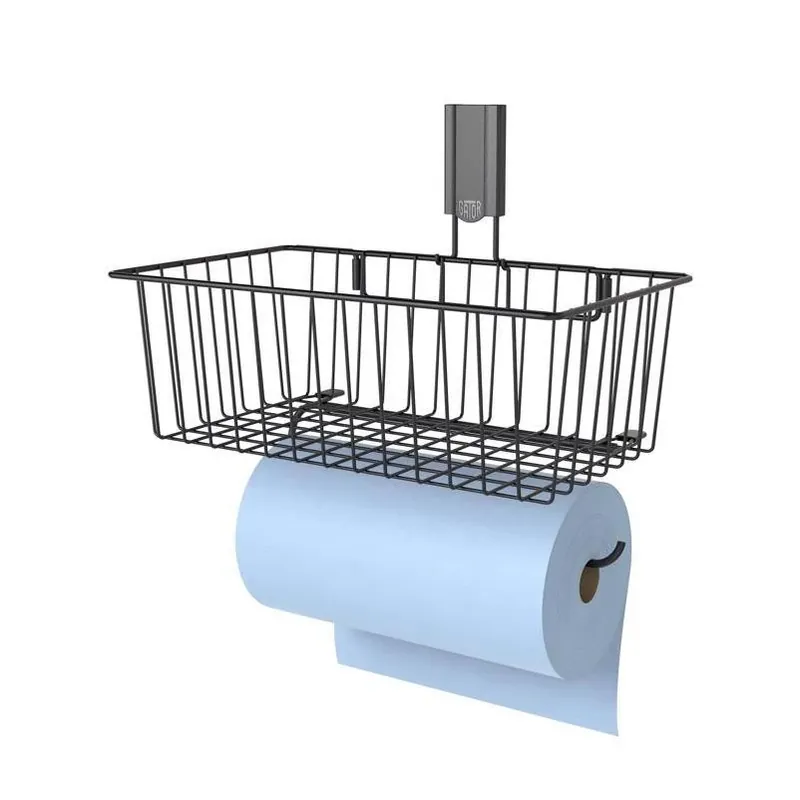 Gator Magnetics Magnetic Steel Basket With Towel Bar – Space‑Saving Bathroom Organizer