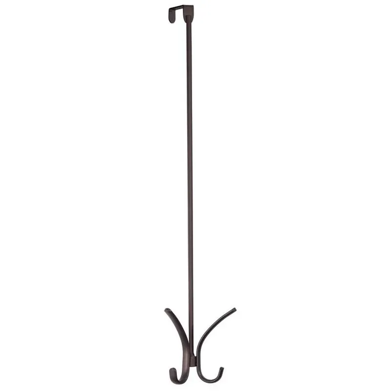 IDesign Brown Steel Over‑the‑Door Hanger Organizer – 2.5" H × 7.2" W × 25.75" L
