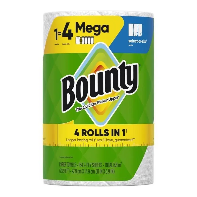 Bounty 2‑Ply Paper Towels – 164 Sheets, 1 Pack