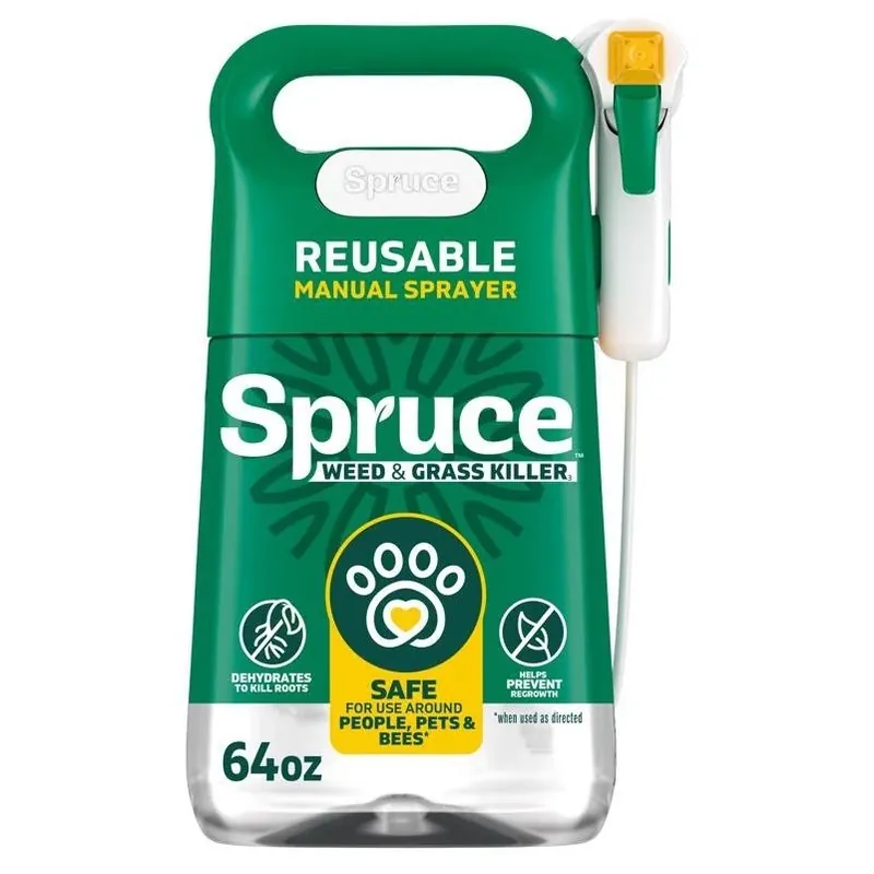 Spruce 64‑oz Mint‑Scented Manual Weed & Grass Killer – Liquid Spray Herbicide