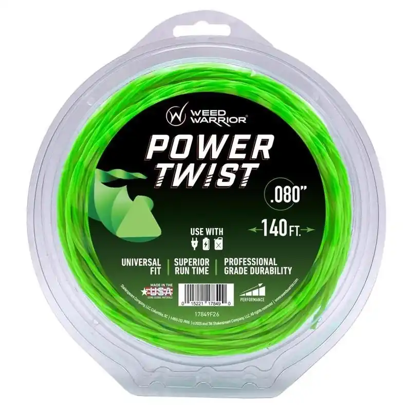 Weed Warrior Professional .080‑Inch Twist Trimmer Line – 140 Ft