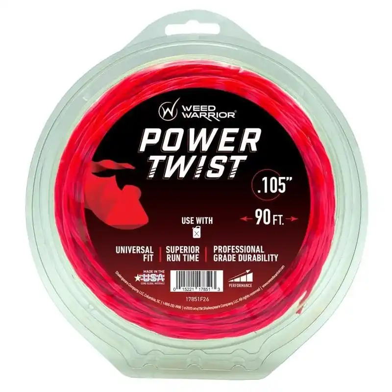 Weed Warrior 0.105" Professional Trimmer Line – 90 ft Heavy‑Duty Twist Cord
