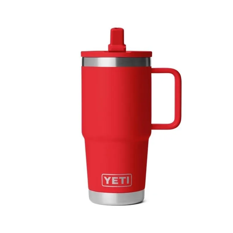 YETI Rambler 20‑oz Rescue Red Stainless Steel Travel Straw Mug – BPA‑Free