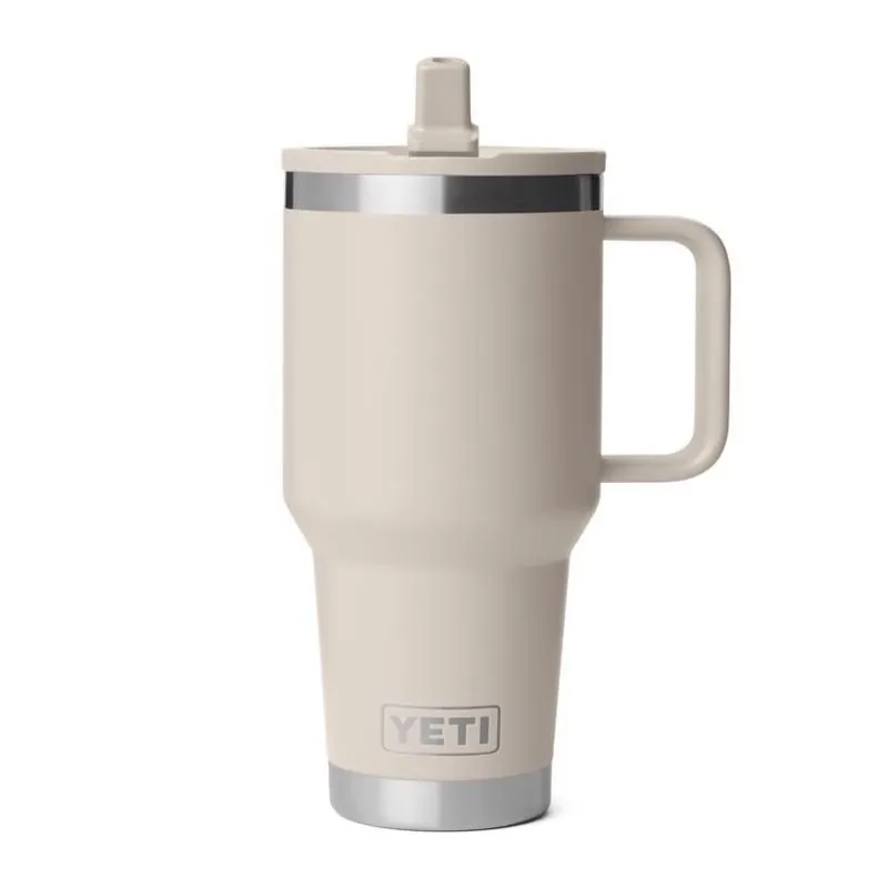YETI Rambler 30‑oz Cape Taupe Stainless‑Steel Travel Straw Mug – BPA‑Free, Dishwasher Safe
