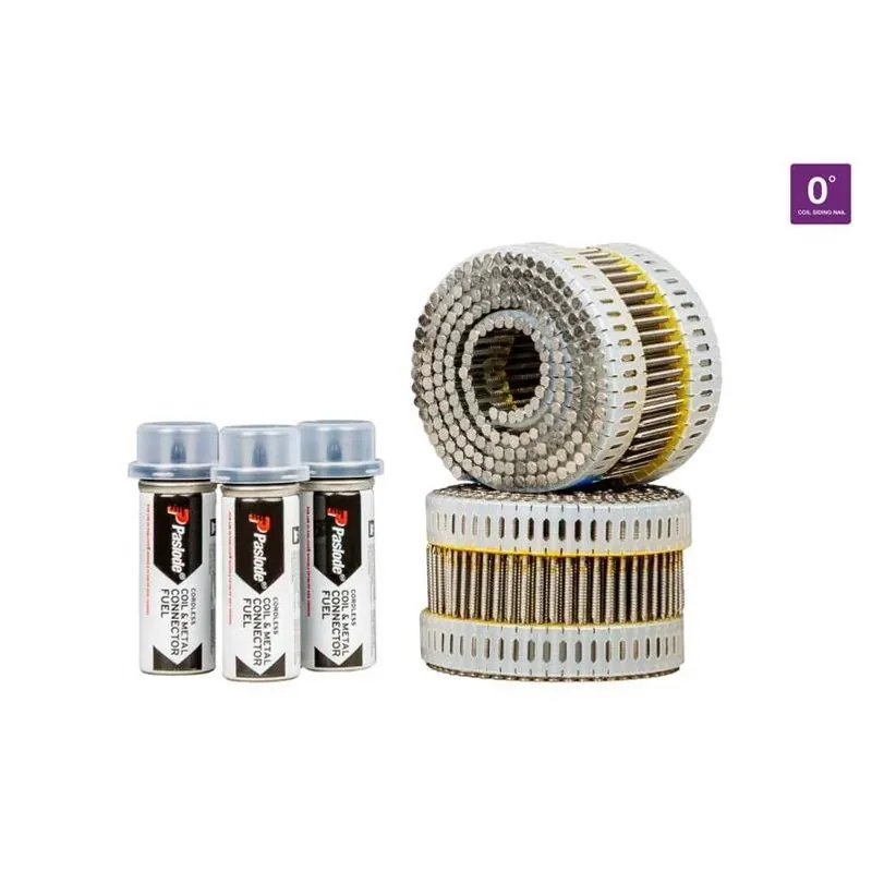 Paslode 2‑Inch Stainless Steel Straight‑Coil Nail & Fuel Kit – 30° Angle, 0.1″ Diameter