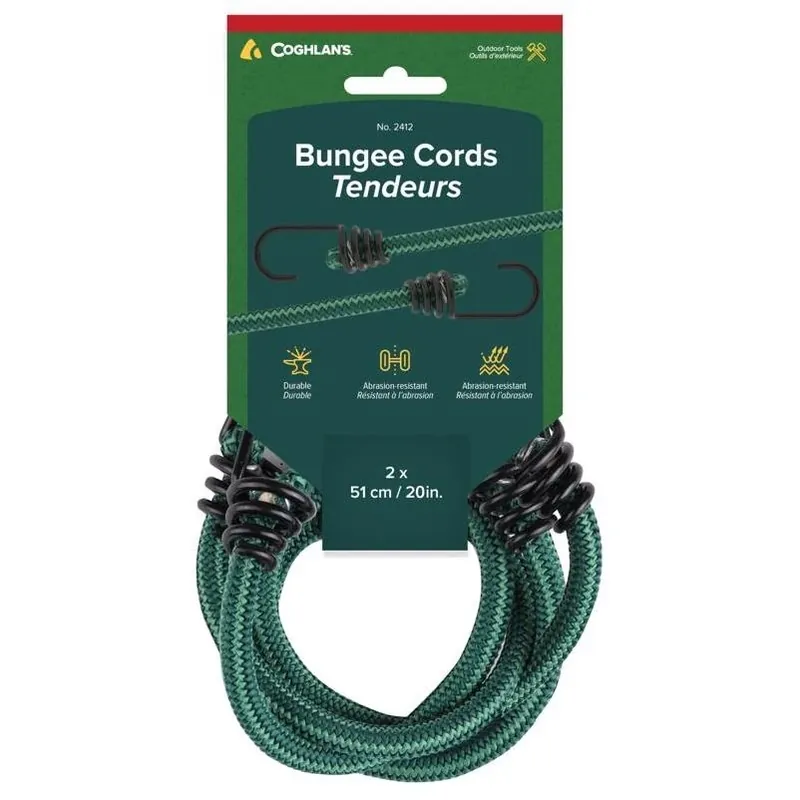 Coghlan‘s 20‑Inch Green Bungee Cords – Pack Of 2