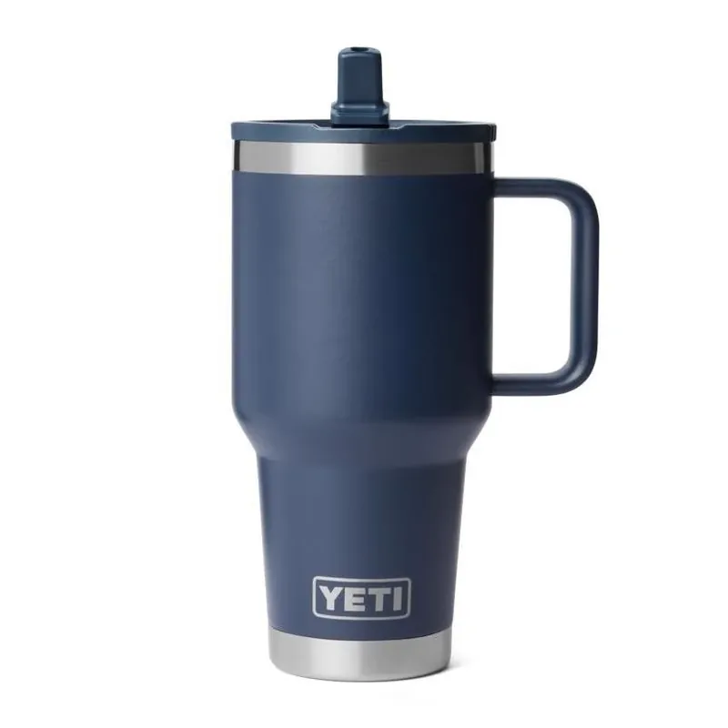 YETI 30‑oz Navy Stainless Steel Travel Straw Tumbler – BPA‑Free, Dishwasher Safe