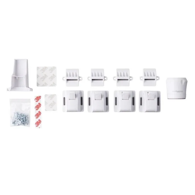 Toddleroo Magnetic Cabinet Locks – White Plastic, Pack Of 4 (North States)