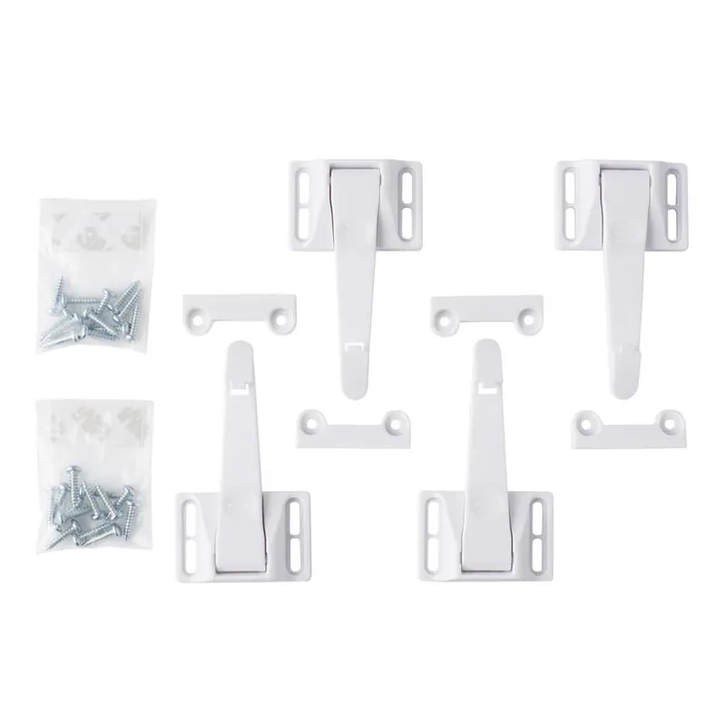 North States Toddleroo White Child‑Proof Cabinet & Drawer Latch Set – 10‑Pack