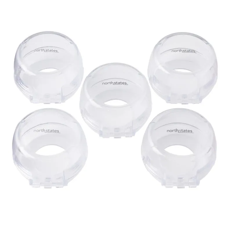 North States Toddleroo Clear Plastic Appliance Knob Covers – 5 Pack