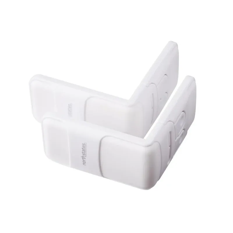 North States Toddleroo White Drawer Latch Set – 2‑Piece ABS/TPR Safety Kit