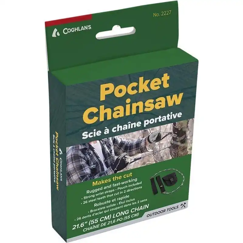 Coghlan‘s Black Pocket Chainsaw – Compact Portable Cutting Tool