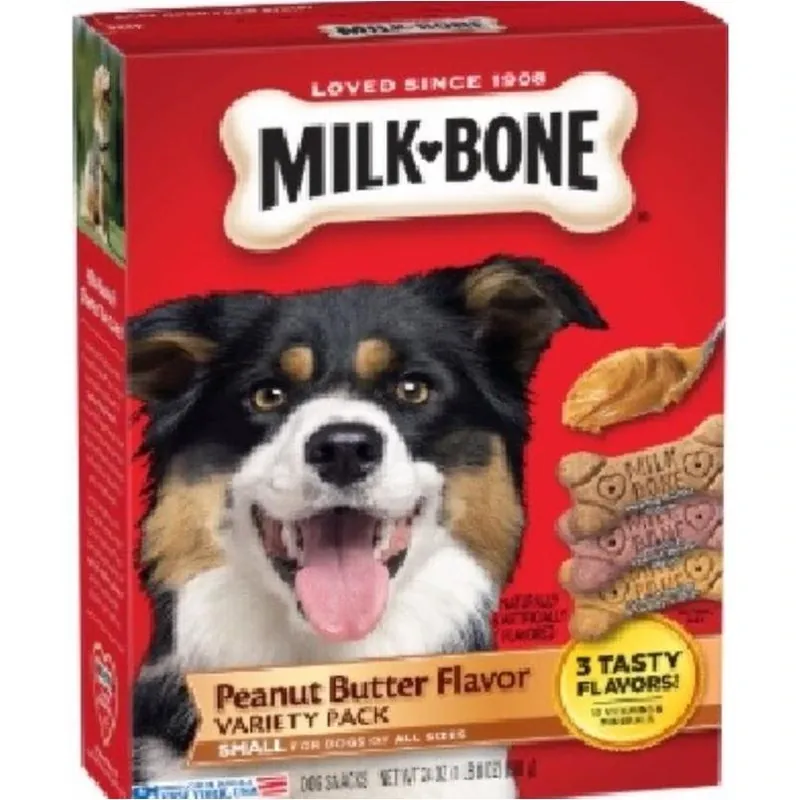 Milk‑Bone Peanut Butter Dog Biscuits – 24 oz Chewy Treats For Medium & Large Breeds